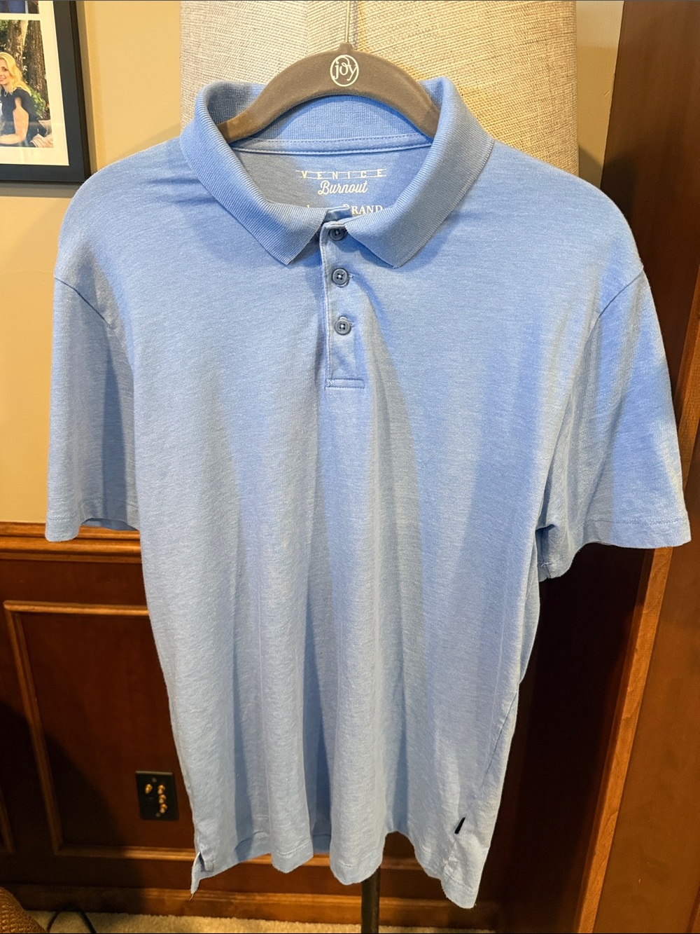 Lucky Brand Men's Sky Blue Polo Shirt Mens S